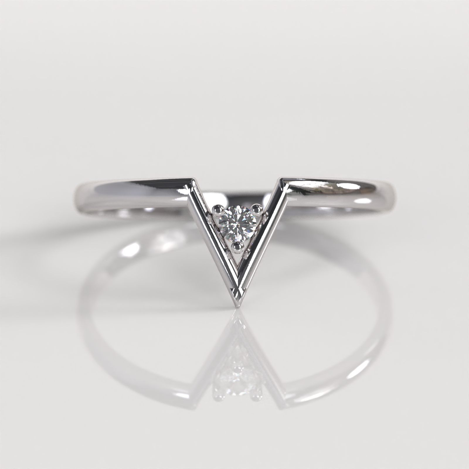 Anillo Viena - Oro Blanco 18K