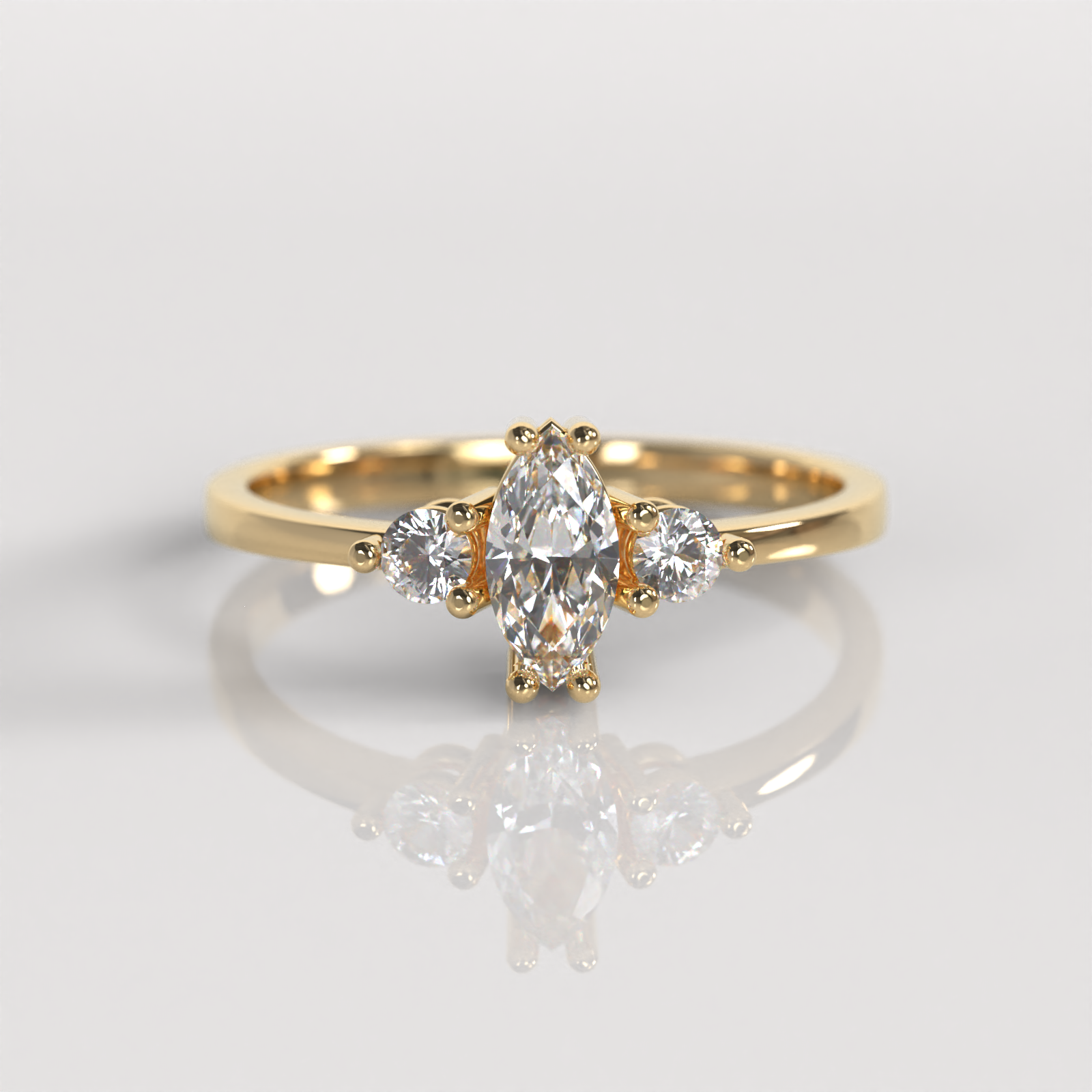 Anillo de Compromiso Myria - Oro Amarillo 18K