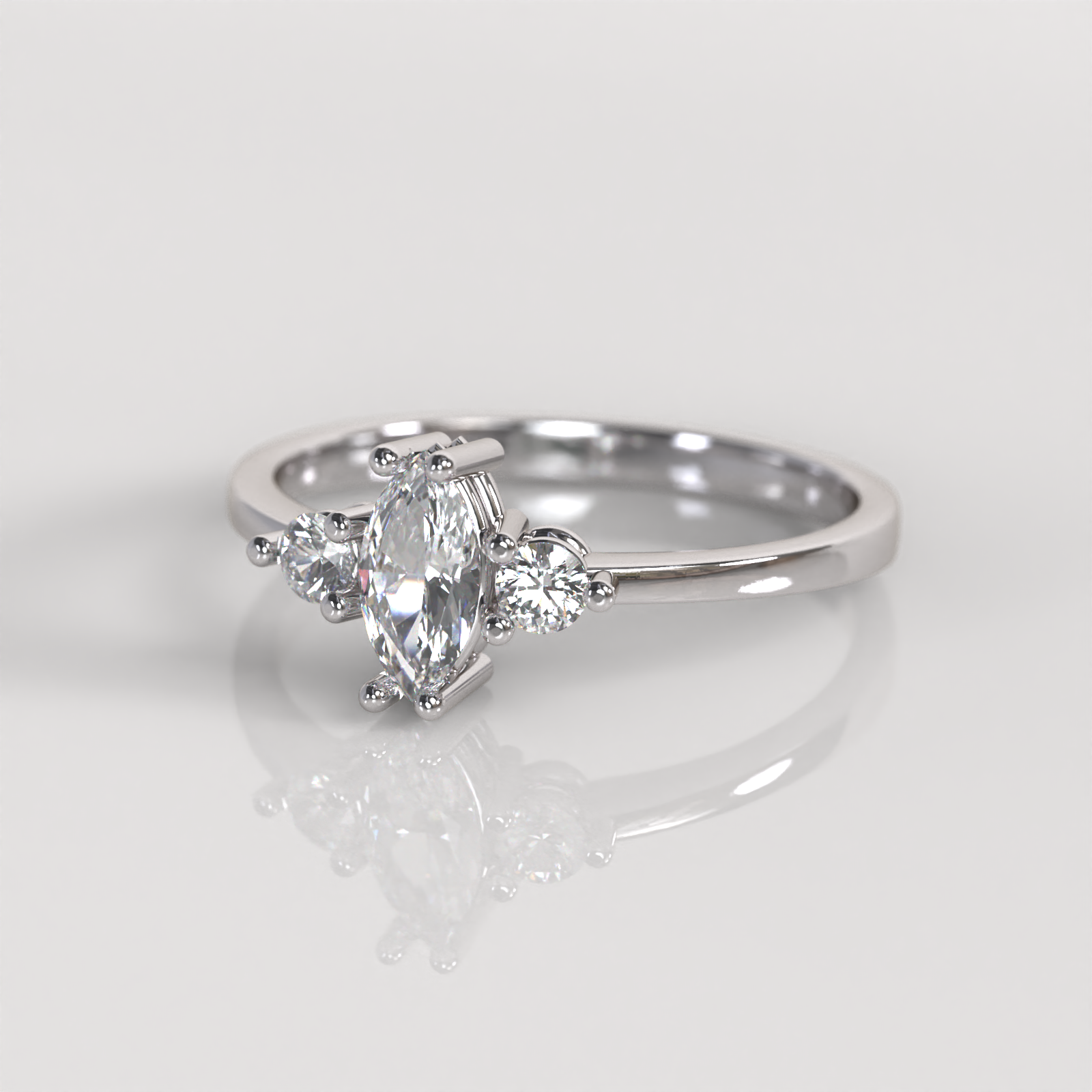 Anillo de Compromiso Myria - Oro Blanco 18K