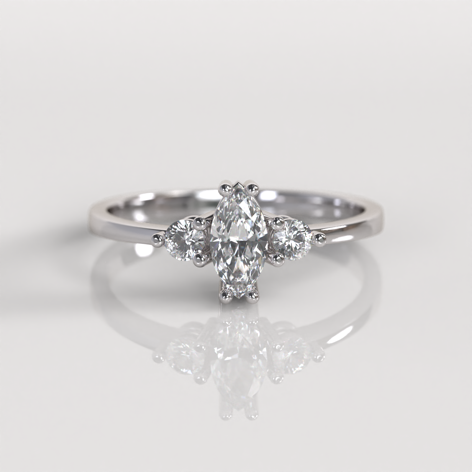 Anillo de Compromiso Myria - Oro Blanco 18K