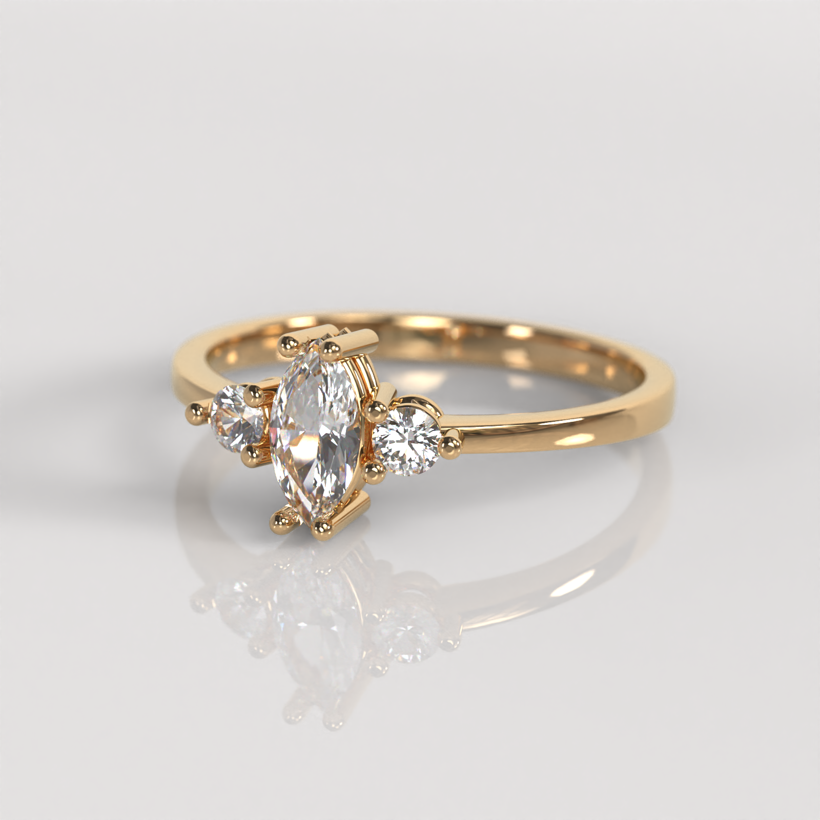 Anillo de Compromiso Myria - Oro Rosado 18K