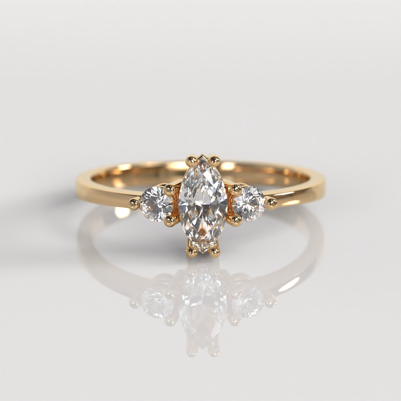 Anillo de Compromiso Myria - Oro Rosado 18K