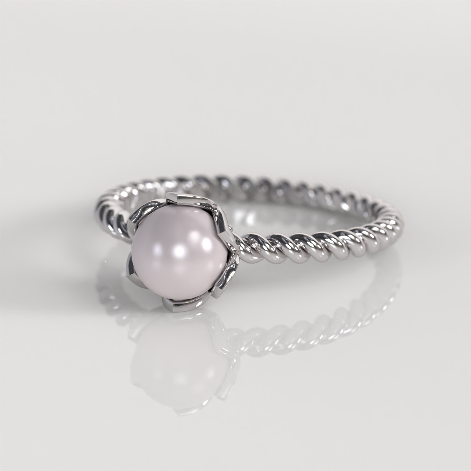 Anillo Loreta - Oro Blanco 18K