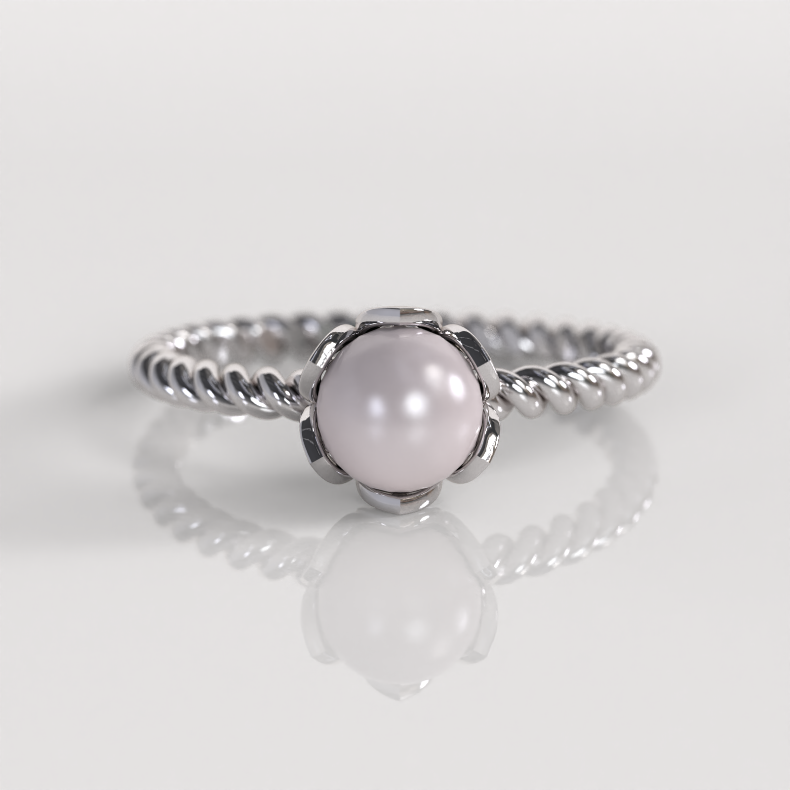 Anillo Loreta - Oro Blanco 18K