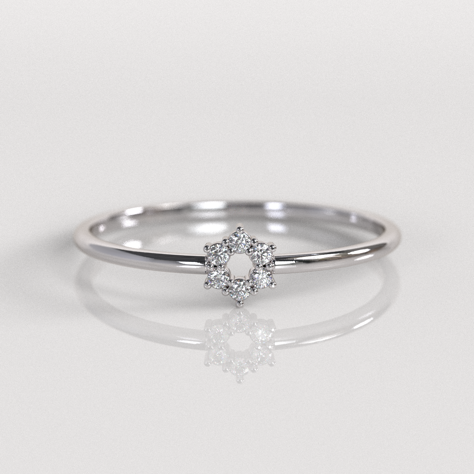Anillo Lilith - Oro Blanco 18K