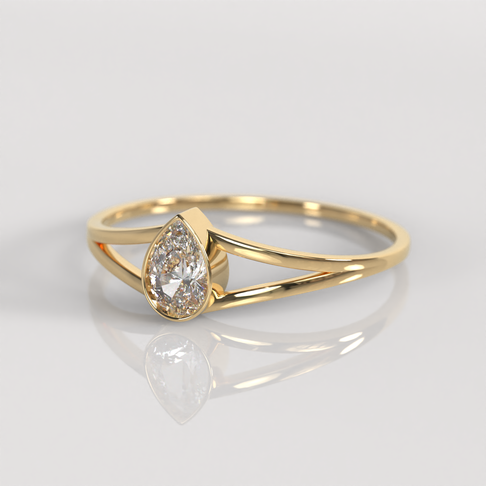 Anillo de Compromiso Goccia - Oro Amarillo 18K