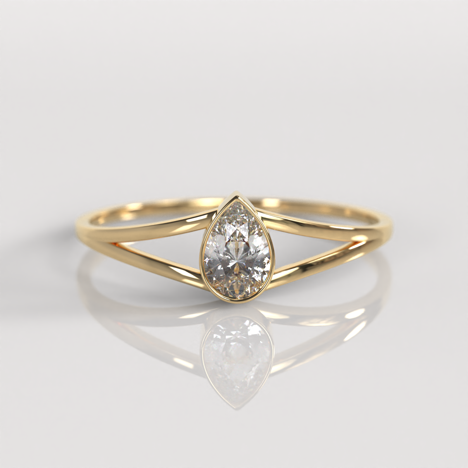 Anillo de Compromiso Goccia - Oro Amarillo 18K