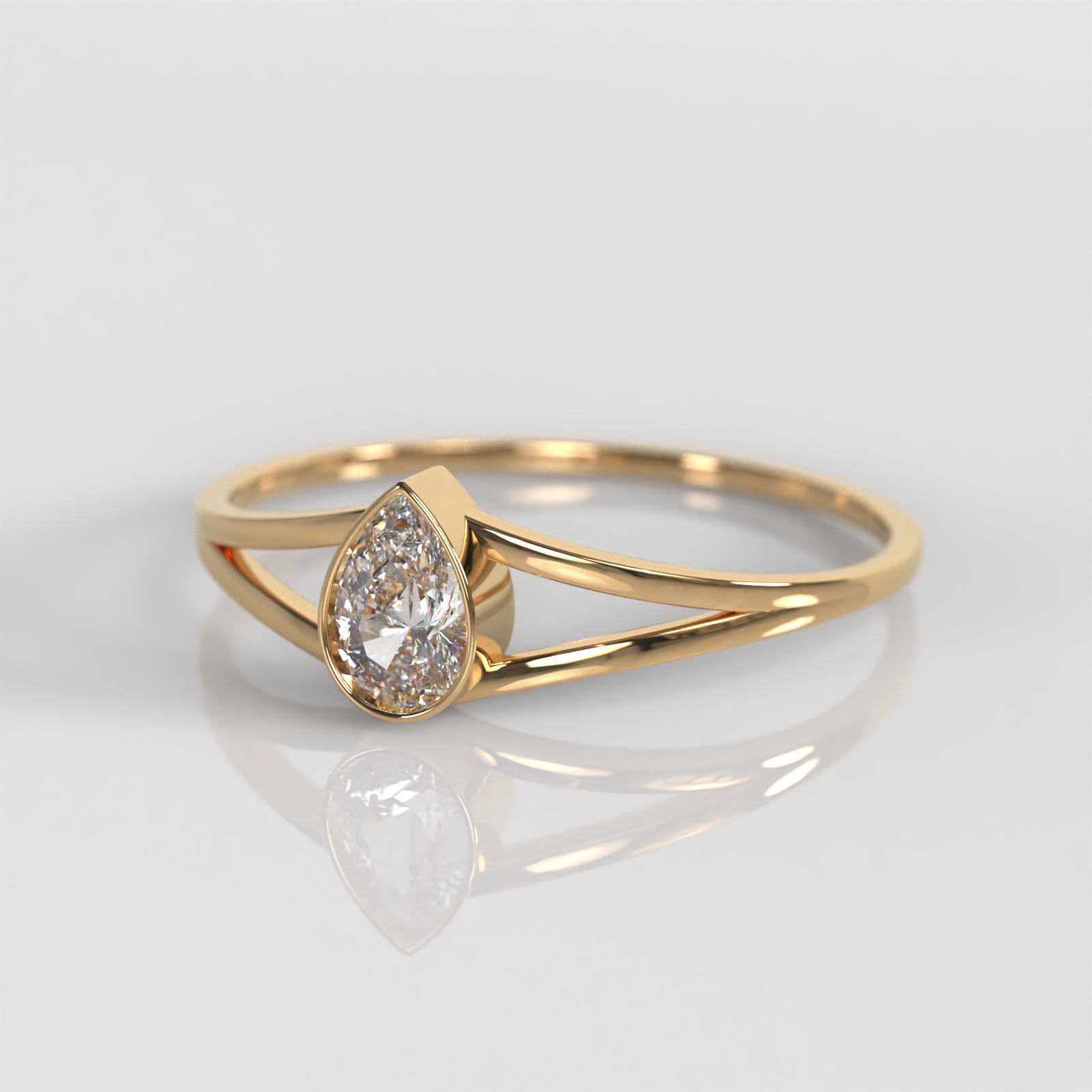 Anillo de Compromiso Goccia - Oro Rosado 18K