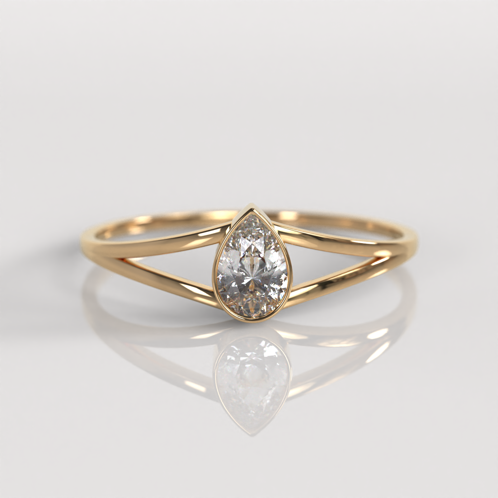 Anillo de Compromiso Goccia - Oro Rosado 18K