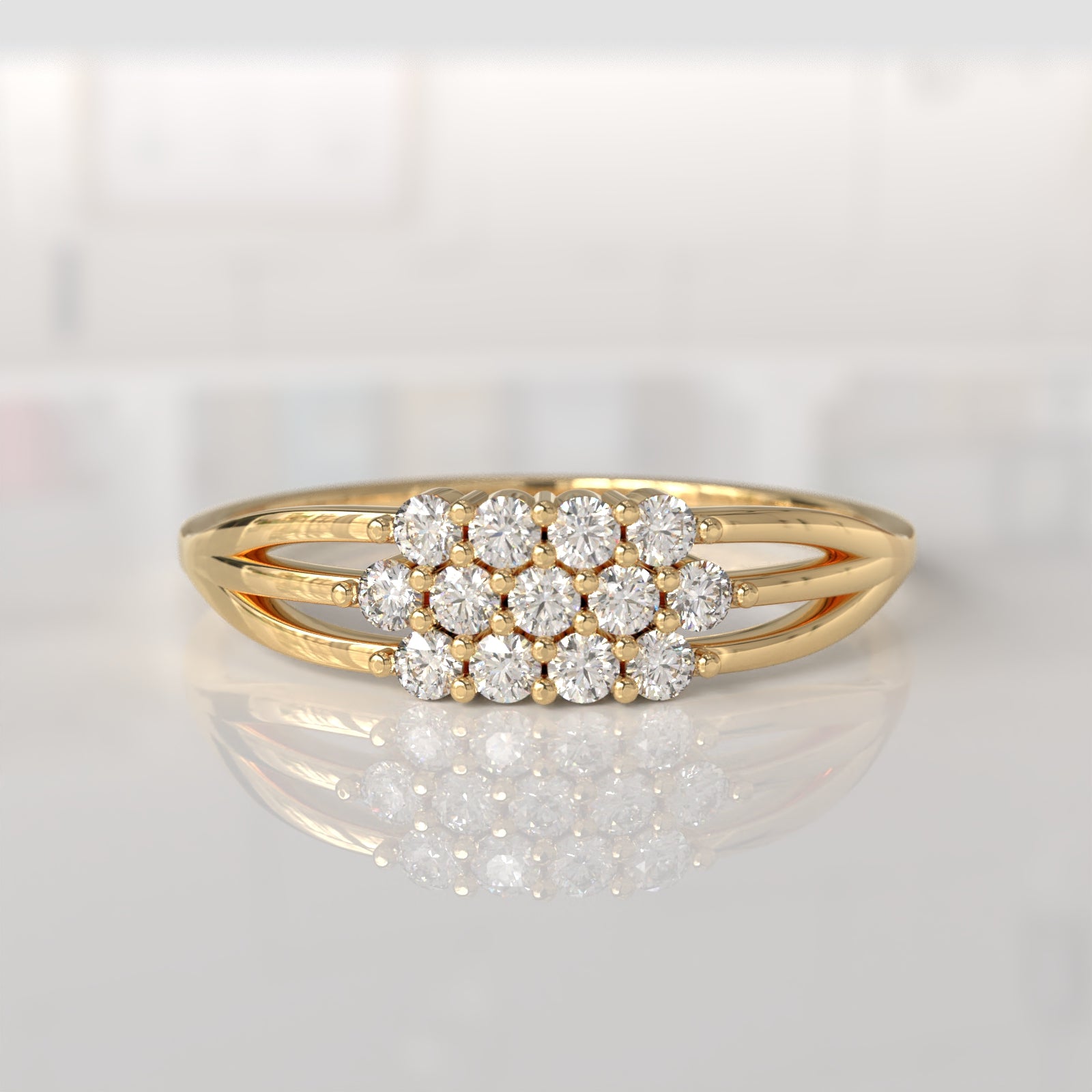 Anillo con Diamantes Conssani - Oro Amarillo 18K