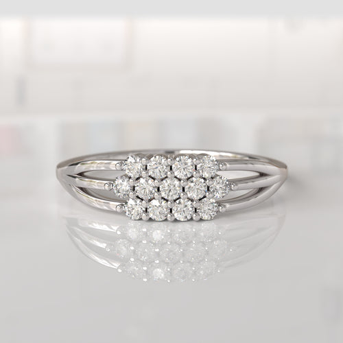 Anillo con Diamantes Conssani - Oro Blanco 18K