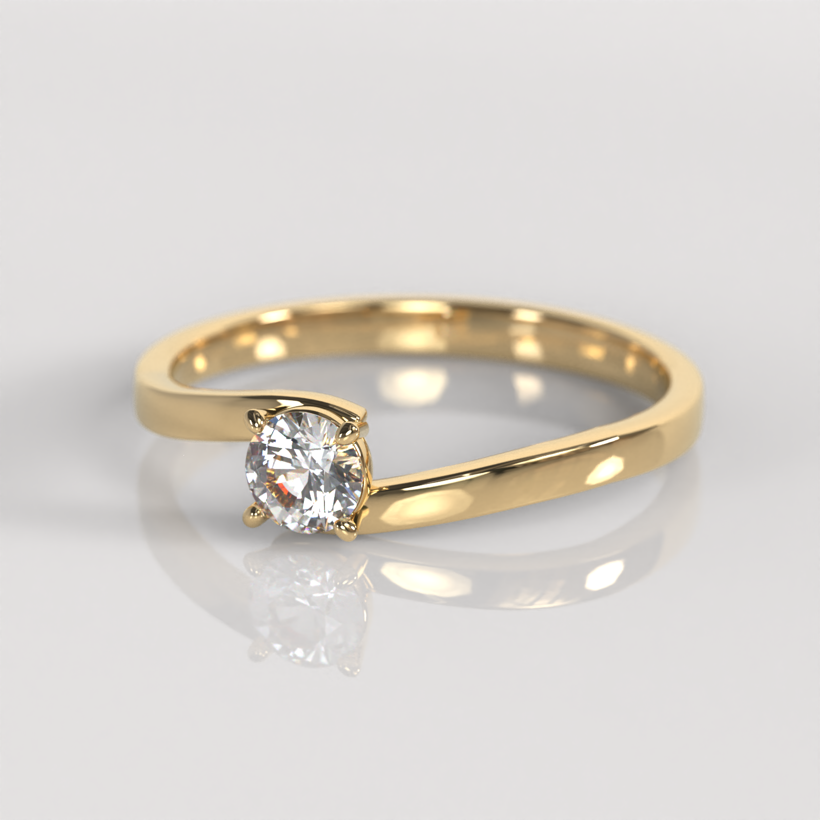 Anillo de Compromiso Belina - Oro Amarillo 18K