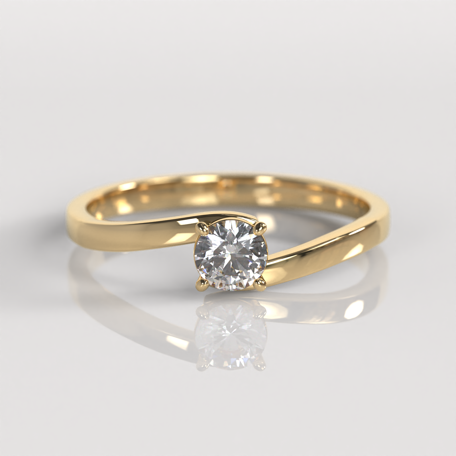 Anillo de Compromiso Belina - Oro Amarillo 18K