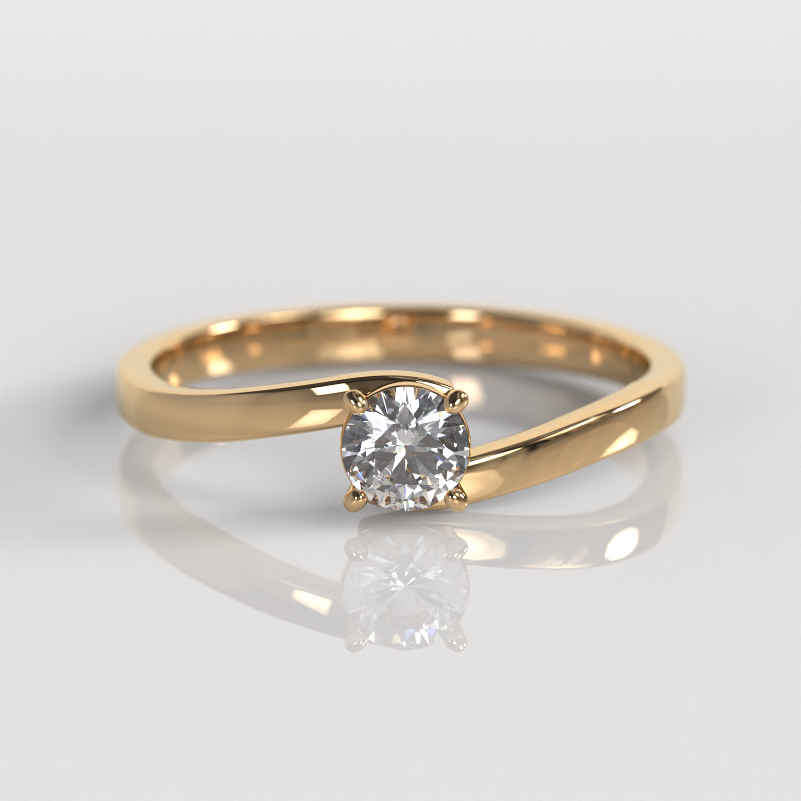 Anillo de Compromiso Belina - Oro Rosado 18K