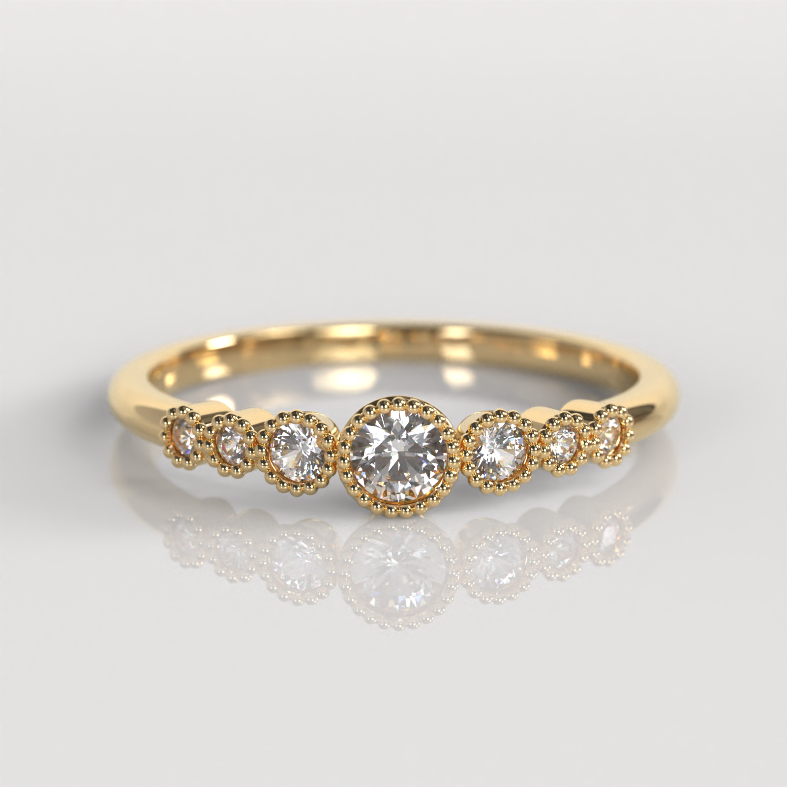 Anillo de Compromiso Caitlyn - Oro Amarillo 18K