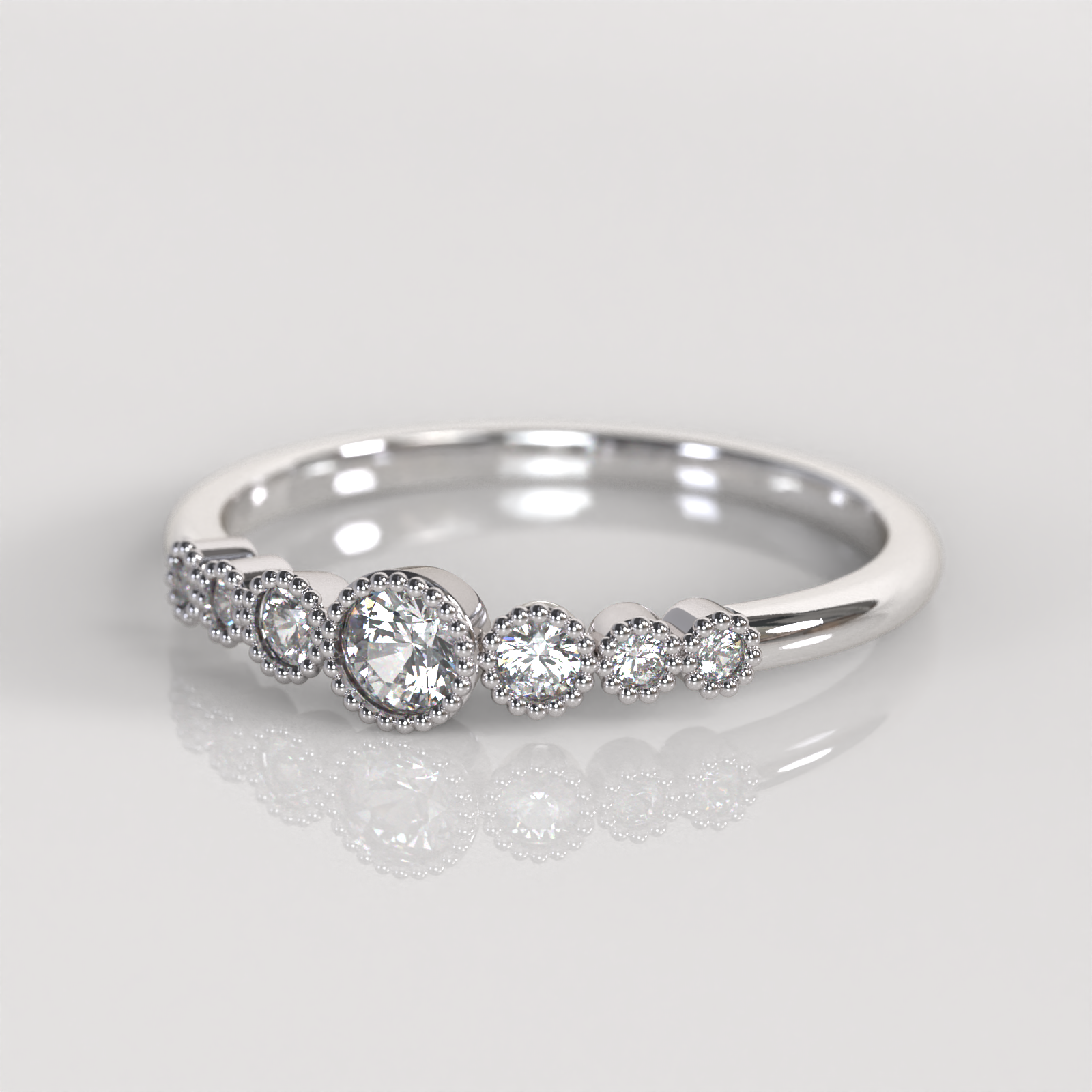 Anillo de Compromiso Caitlyn - Oro Blanco 18K