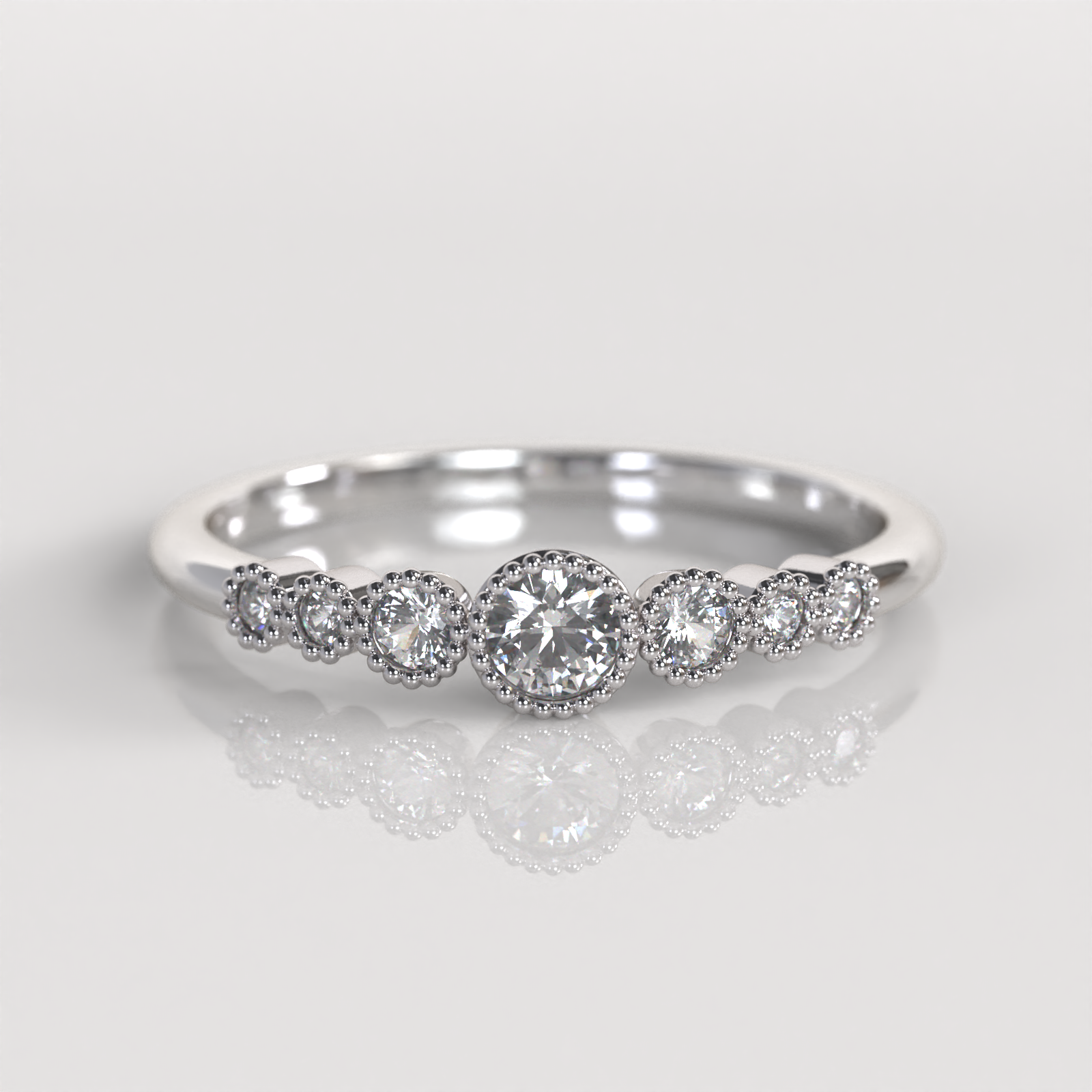 Anillo de Compromiso Caitlyn - Oro Blanco 18K