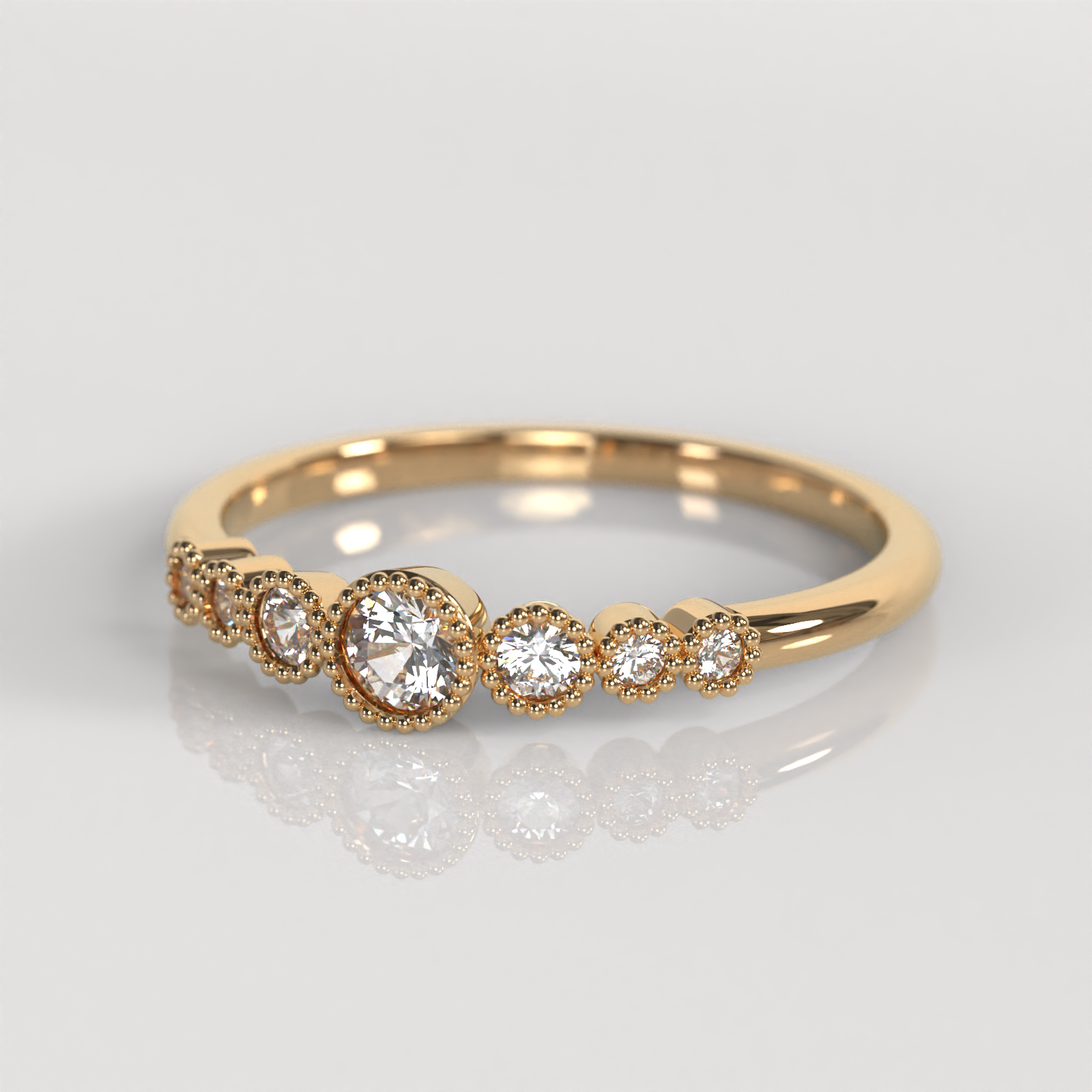 Anillo de Compromiso Caitlyn - Oro Rosado 18K