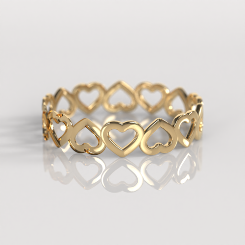 Anillo Corazón Sinfín - Oro Amarillo 18K