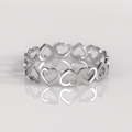 Anillo Corazón Sinfín - Oro Blanco 18K