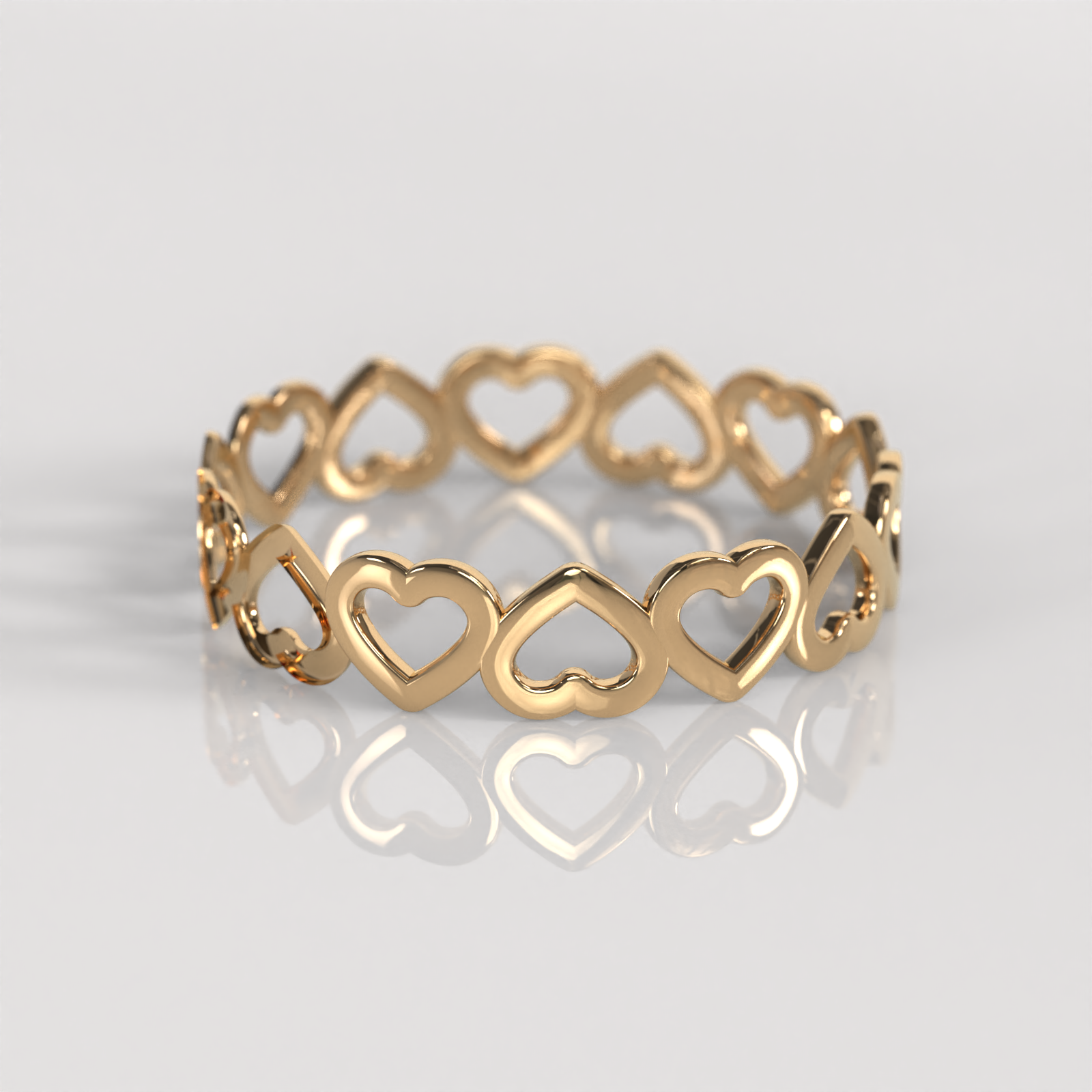 Anillo Corazón Sinfín - Oro Rosado 18K