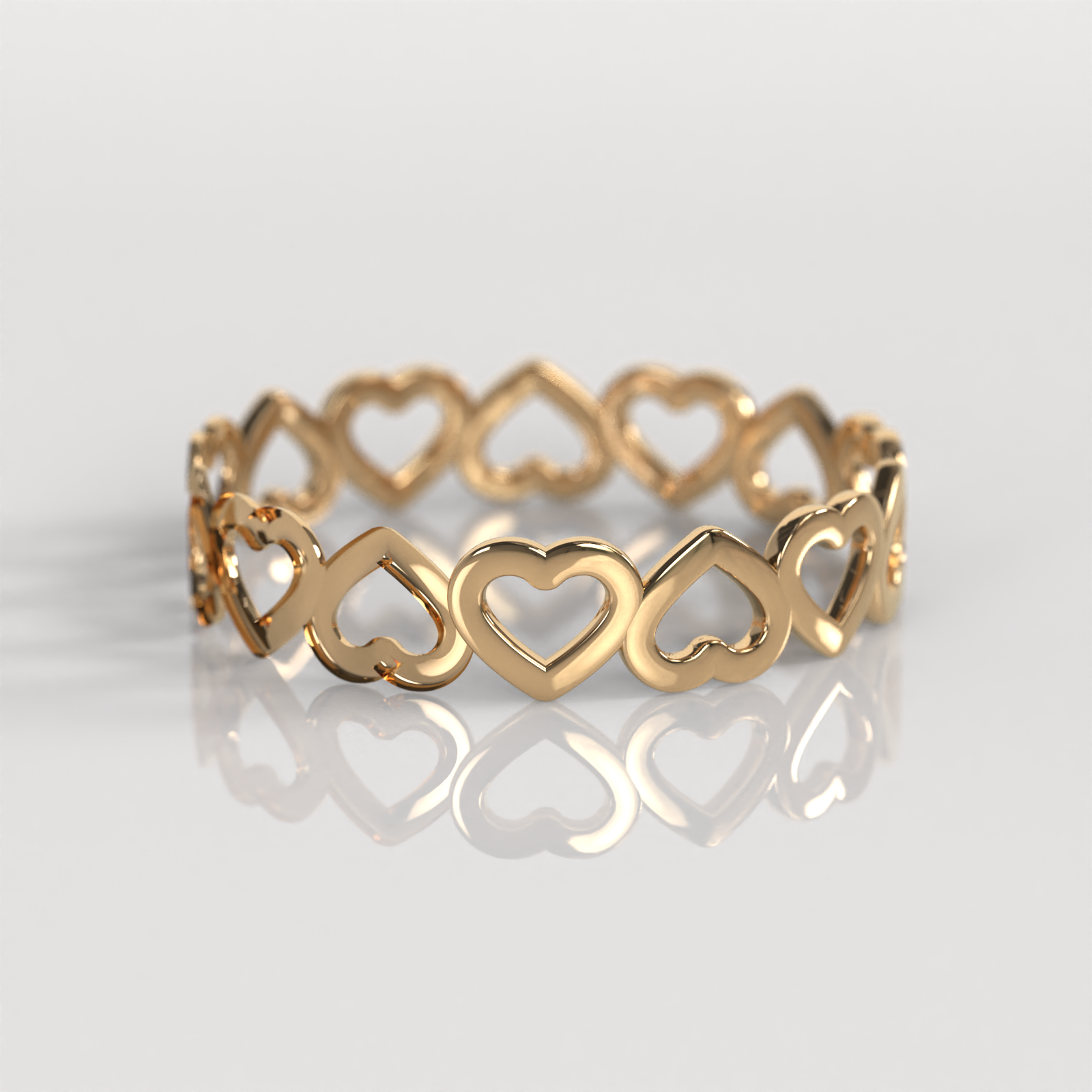Anillo Corazón Sinfín - Oro Rosado 18K