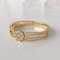 Anillo de Compromiso con Diamantes Cersy - Oro Amarillo 18K