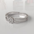 Anillo de Compromiso con Diamantes Cersy - Oro Blanco 18K