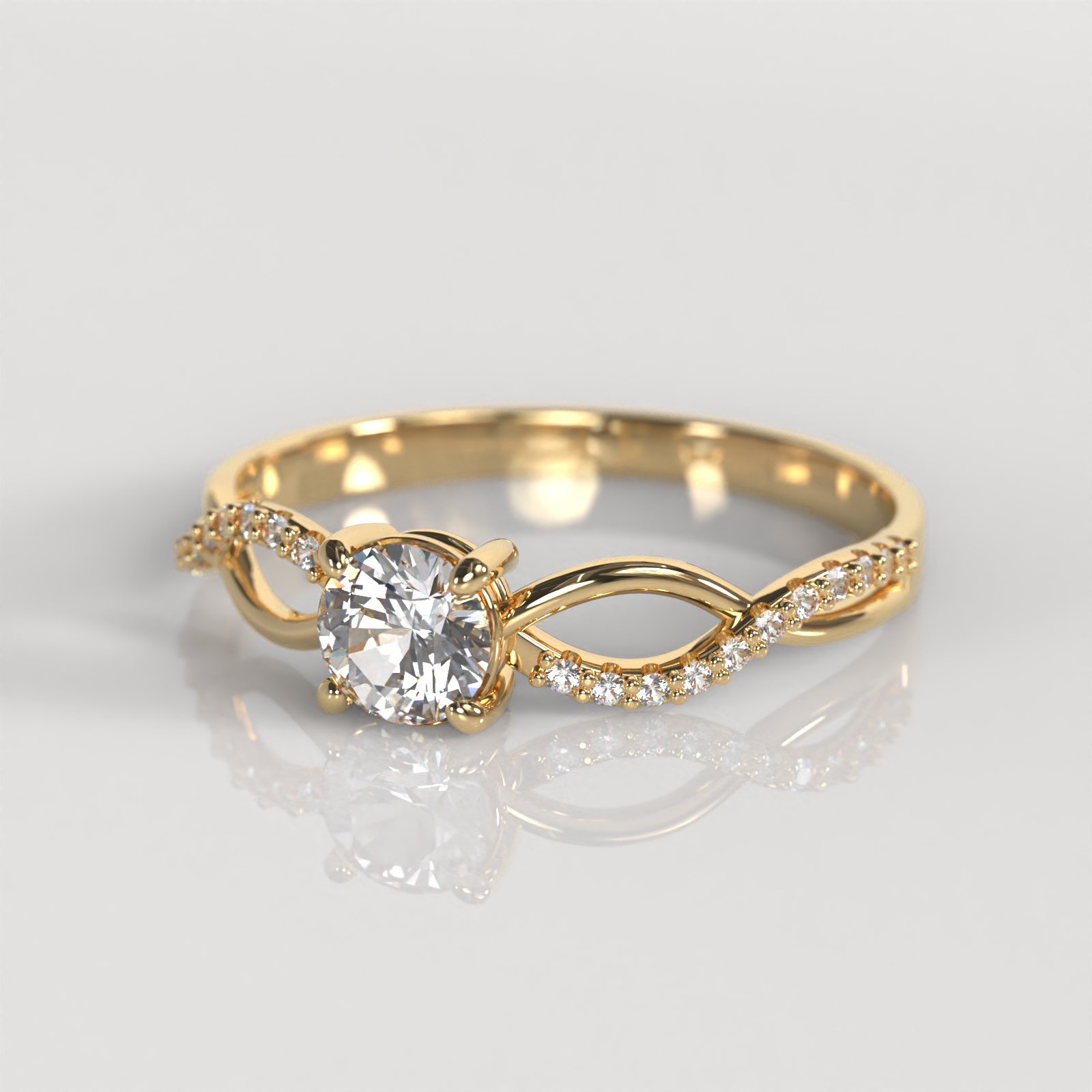 Anillo de Compromiso Grace - Oro Amarillo 18K