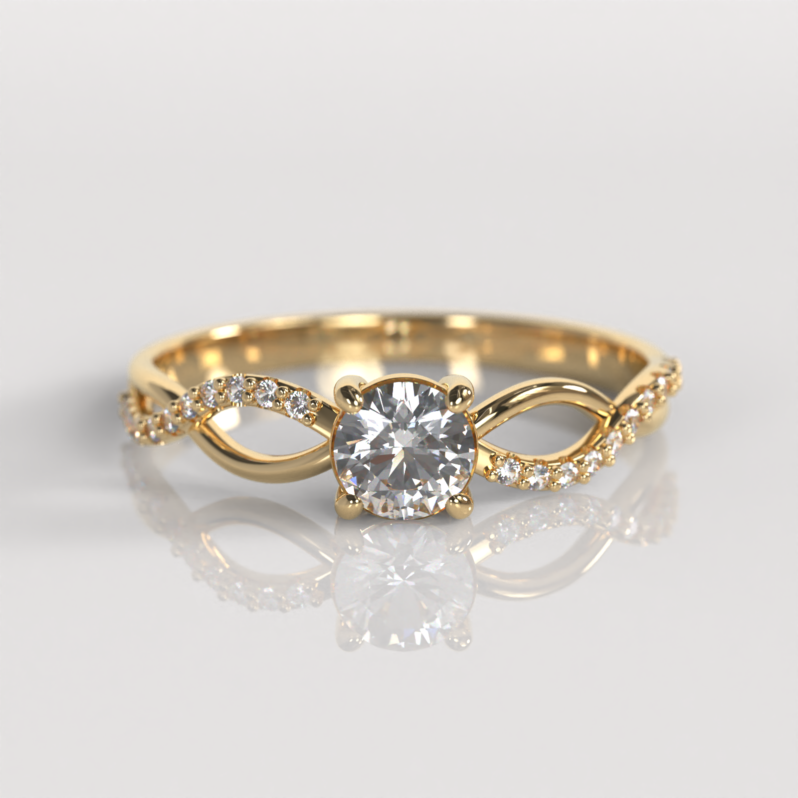 Anillo de Compromiso Grace - Oro Amarillo 18K