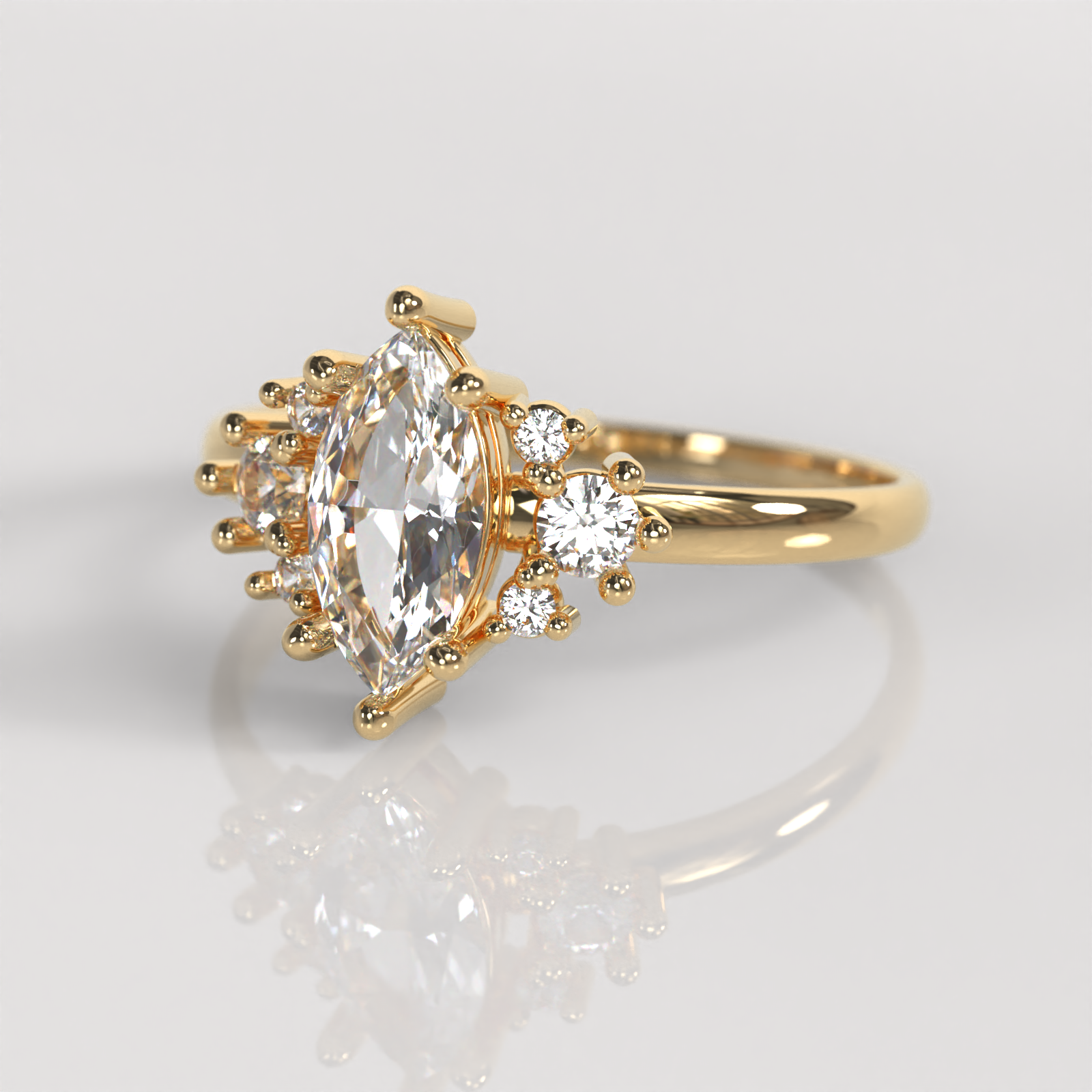 Anillo de Compromiso Maia - Oro Amarillo 18K