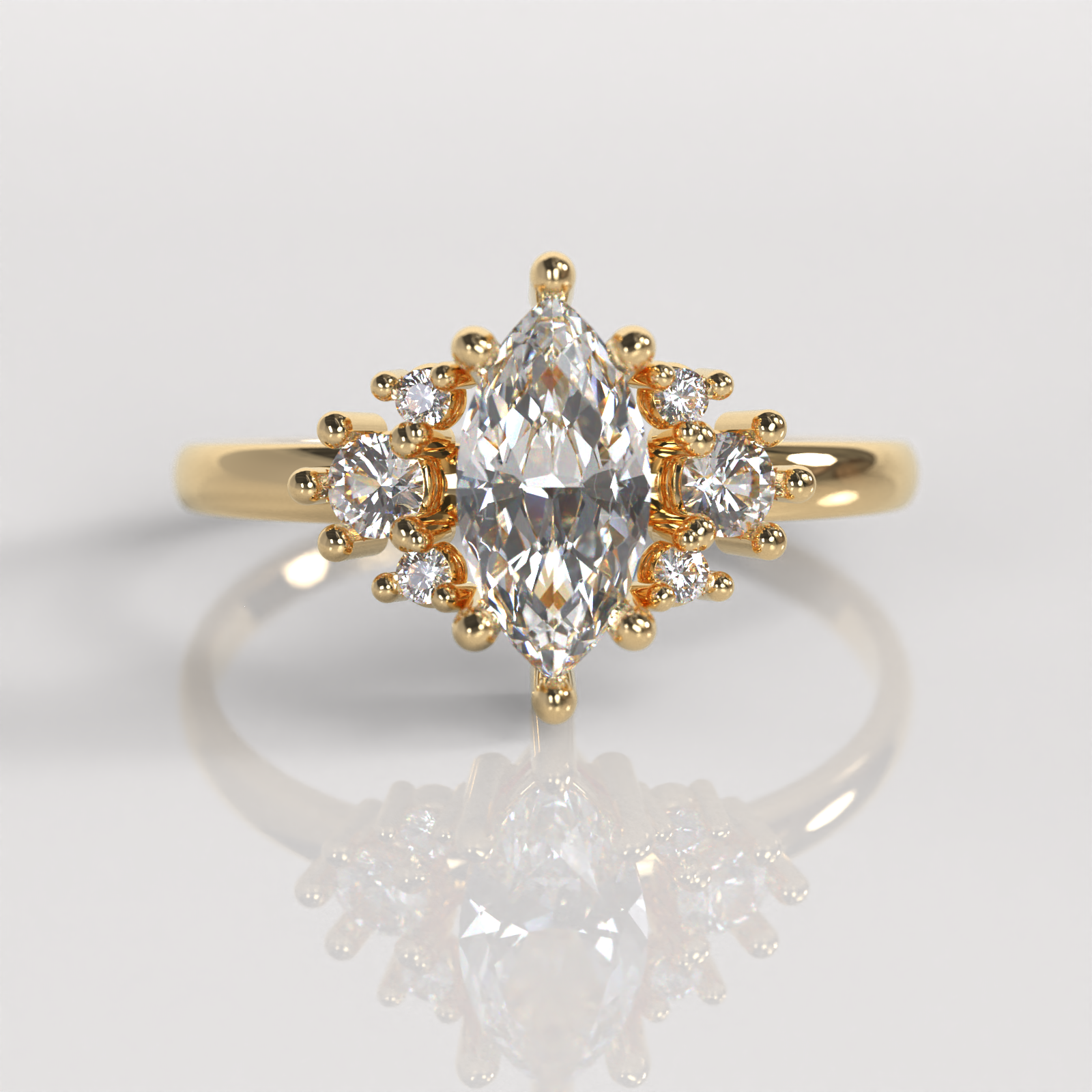 Anillo de Compromiso Maia - Oro Amarillo 18K