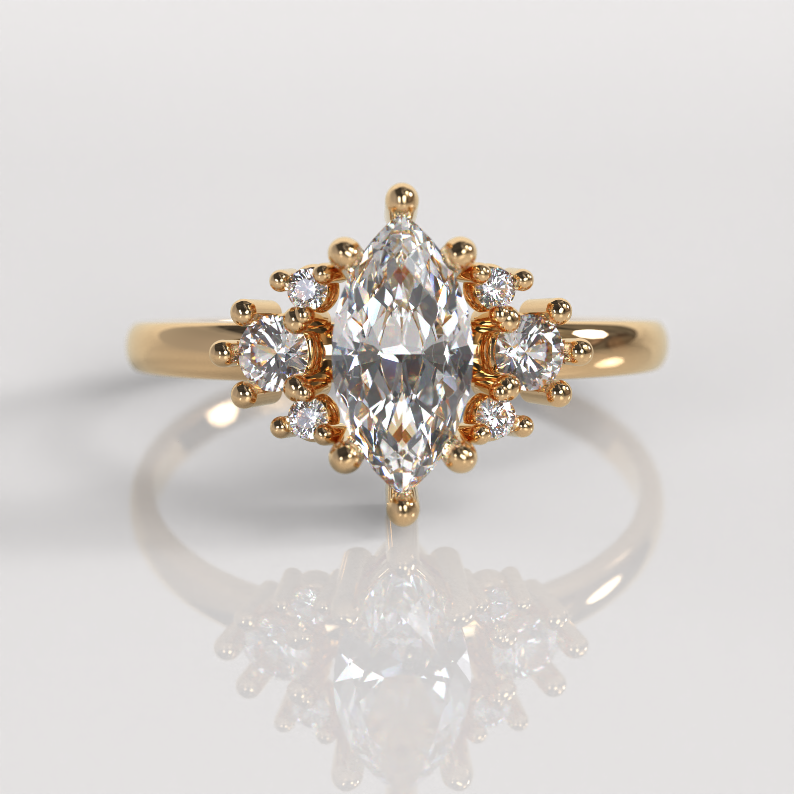 Anillo de Compromiso Maia - Oro Rosado 18K
