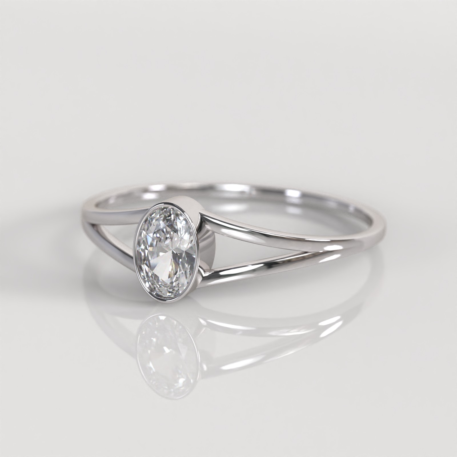 Anillo de Compromiso Eva - Oro Blanco 18K