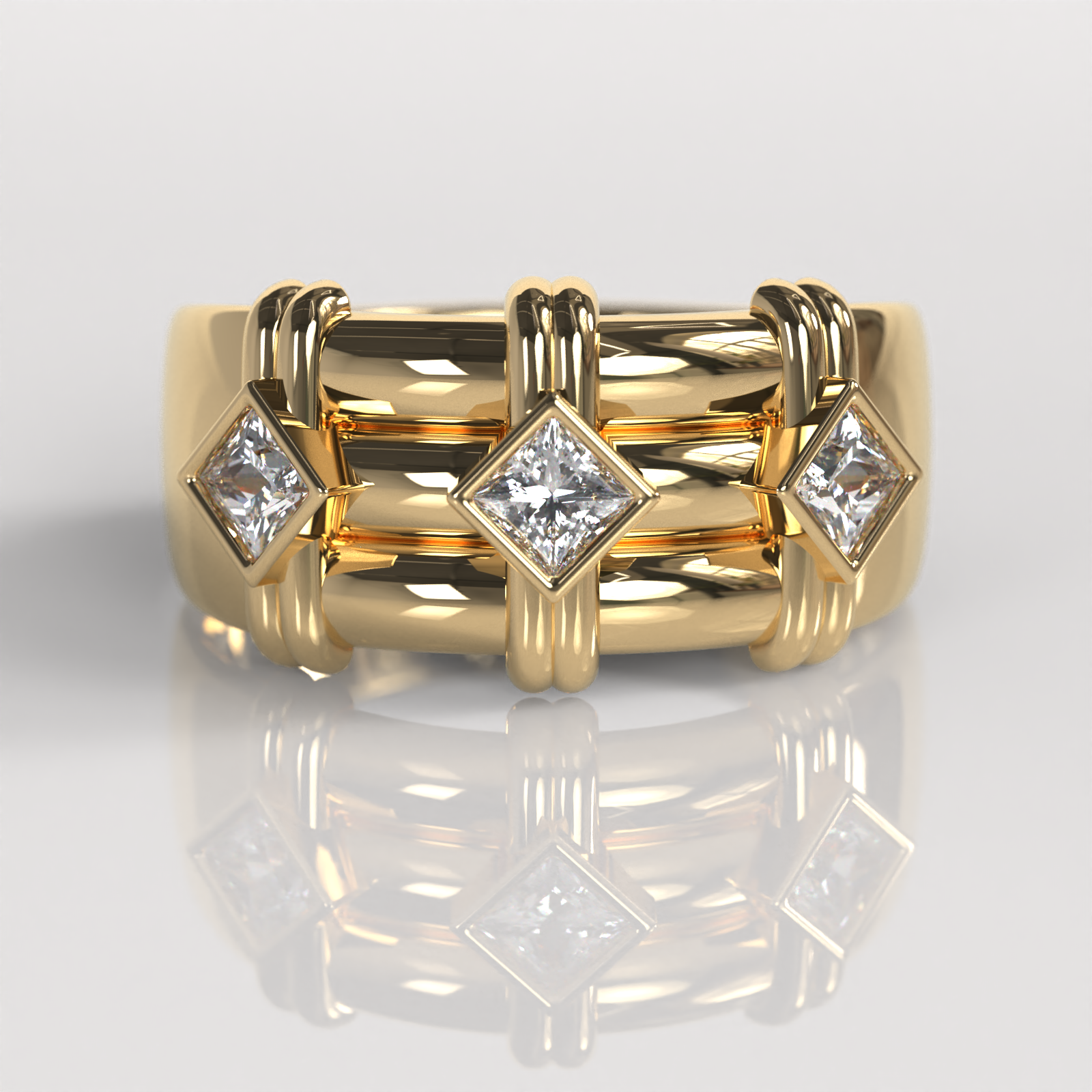 Anillo Rey - Oro Amarillo 18K