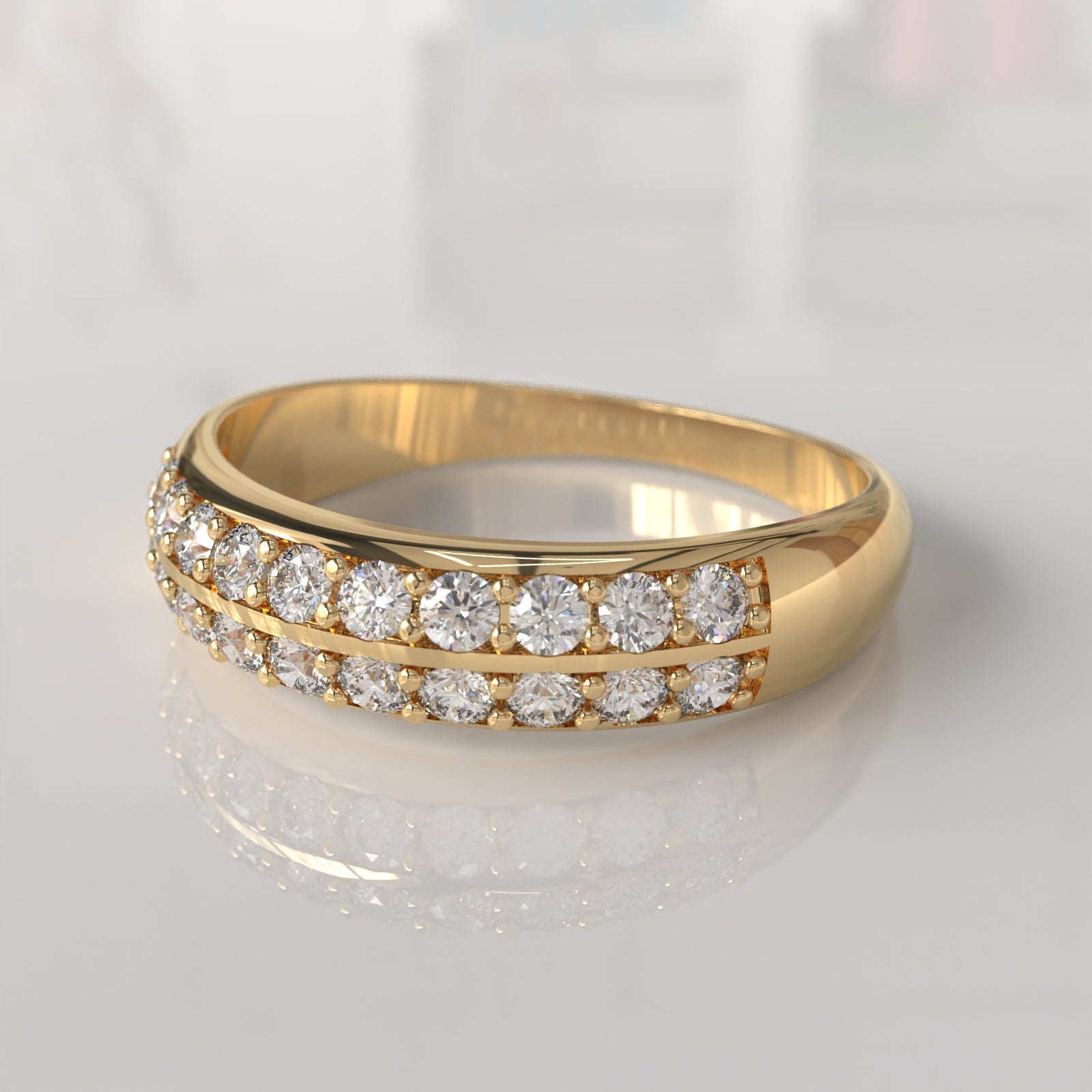 Anillo de Compromiso con Diamantes Sabrinna - Oro Amarillo 18K