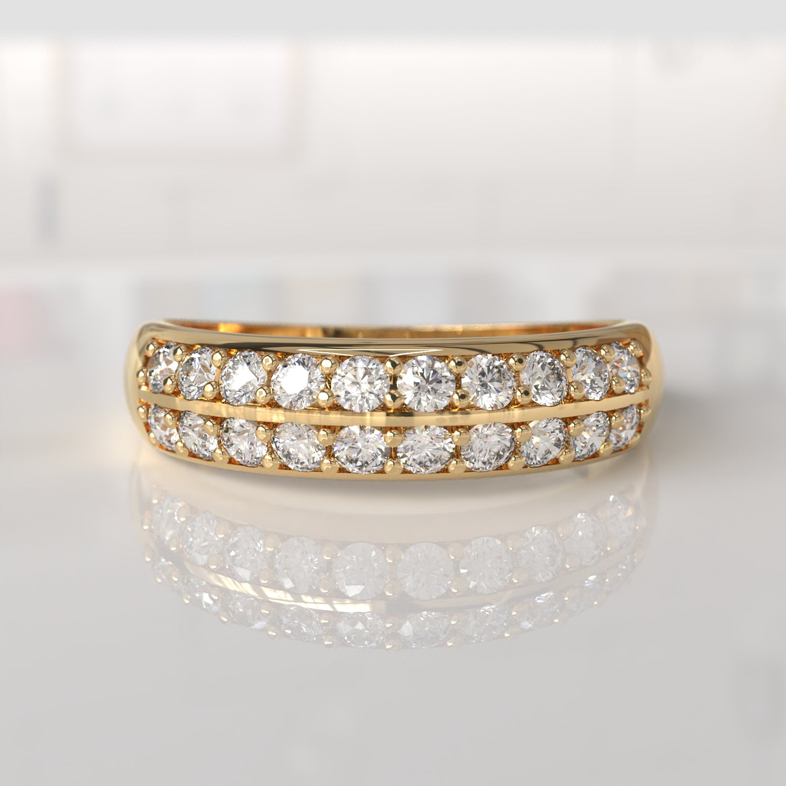 Anillo de Compromiso con Diamantes Sabrinna - Oro Amarillo 18K