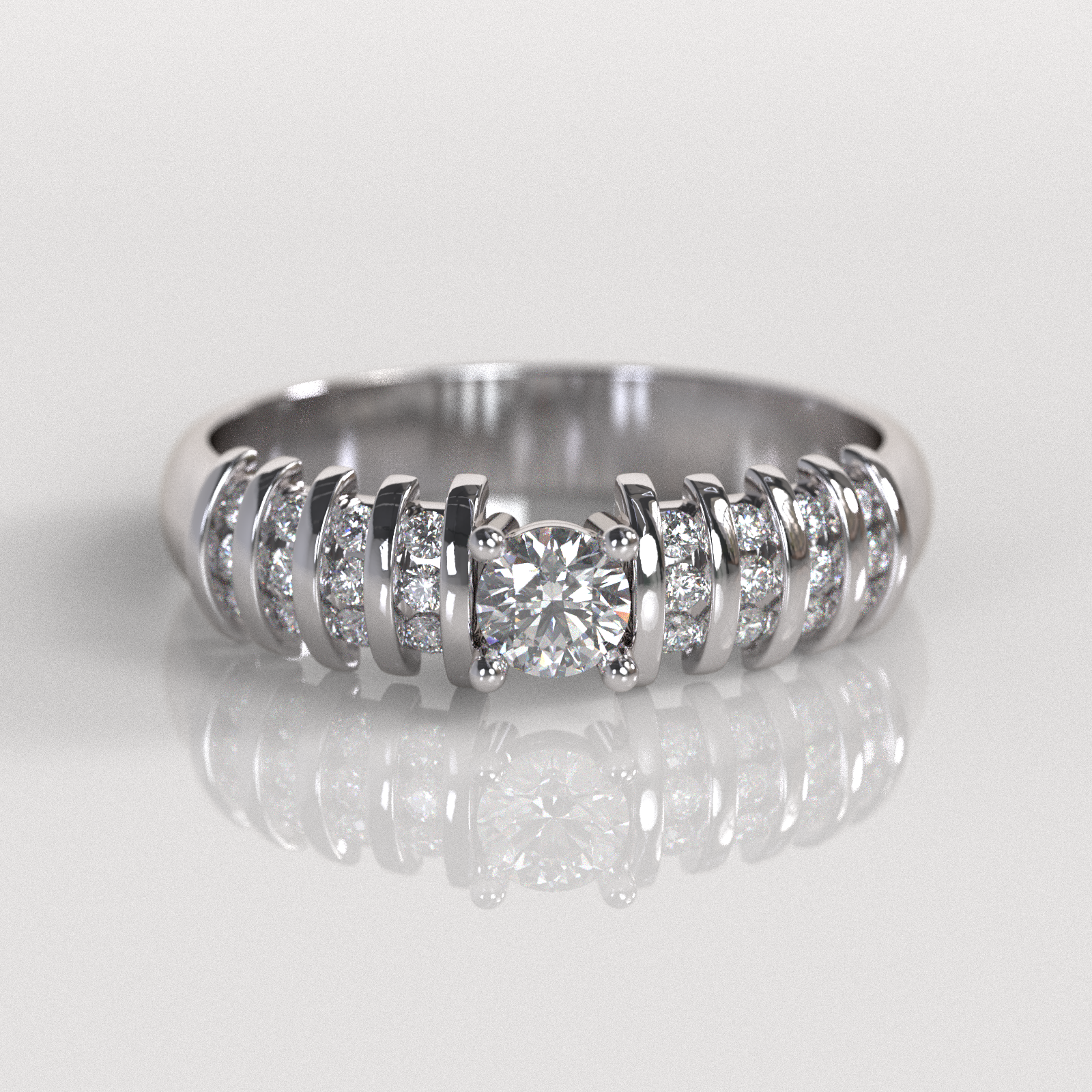 Anillo de Compromiso Gallia - Oro Blanco 18K