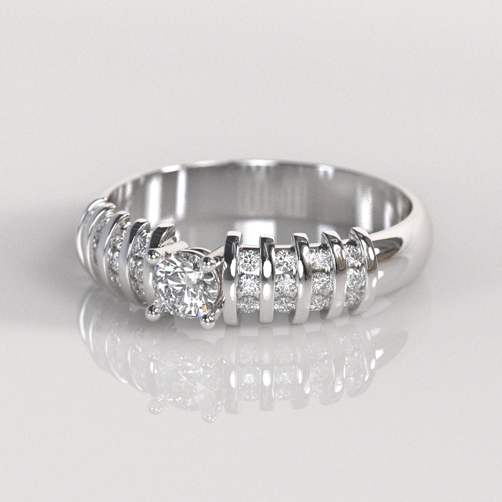 Anillo de Compromiso Gallia - Plata