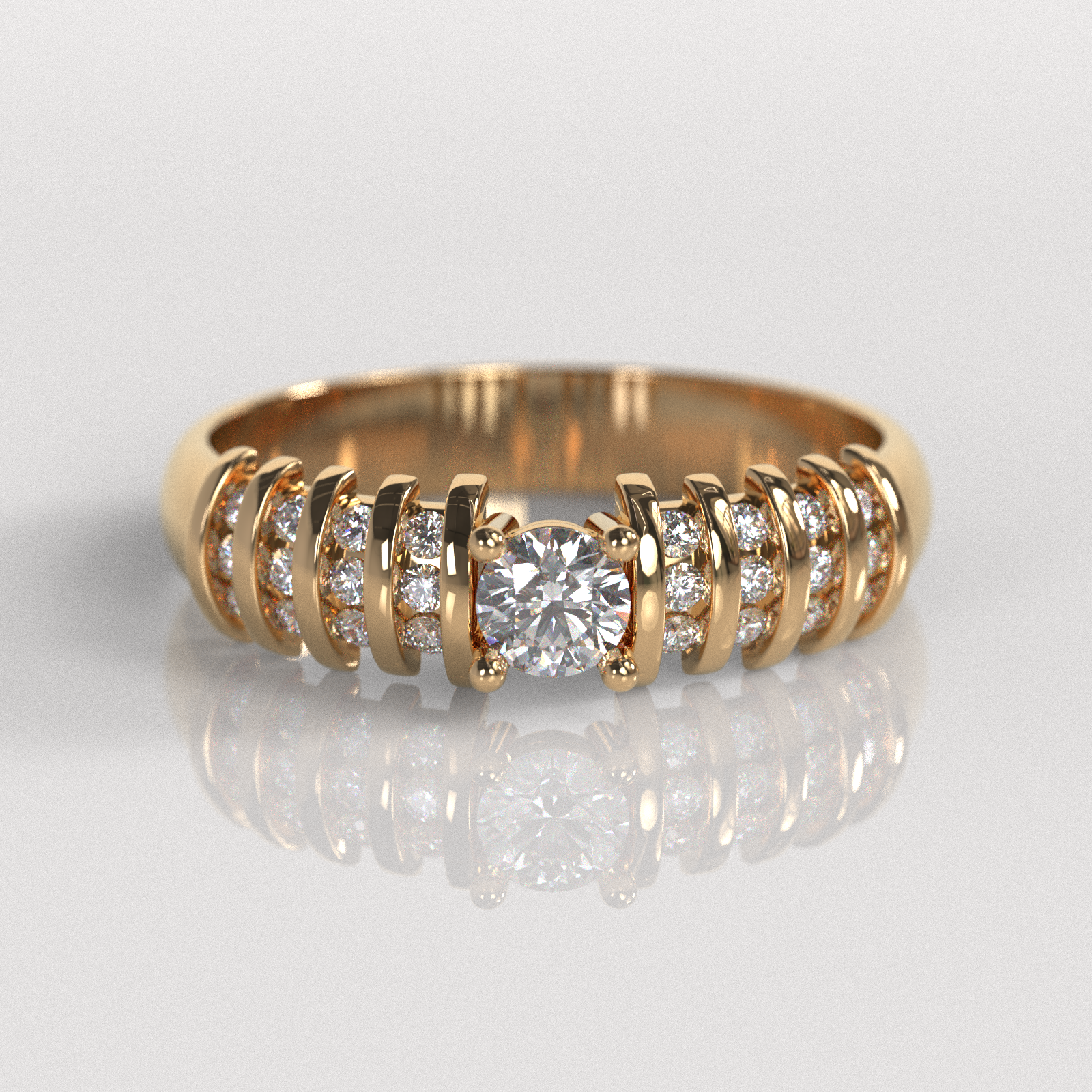 Anillo de Compromiso Gallia - Oro Rosado 18K