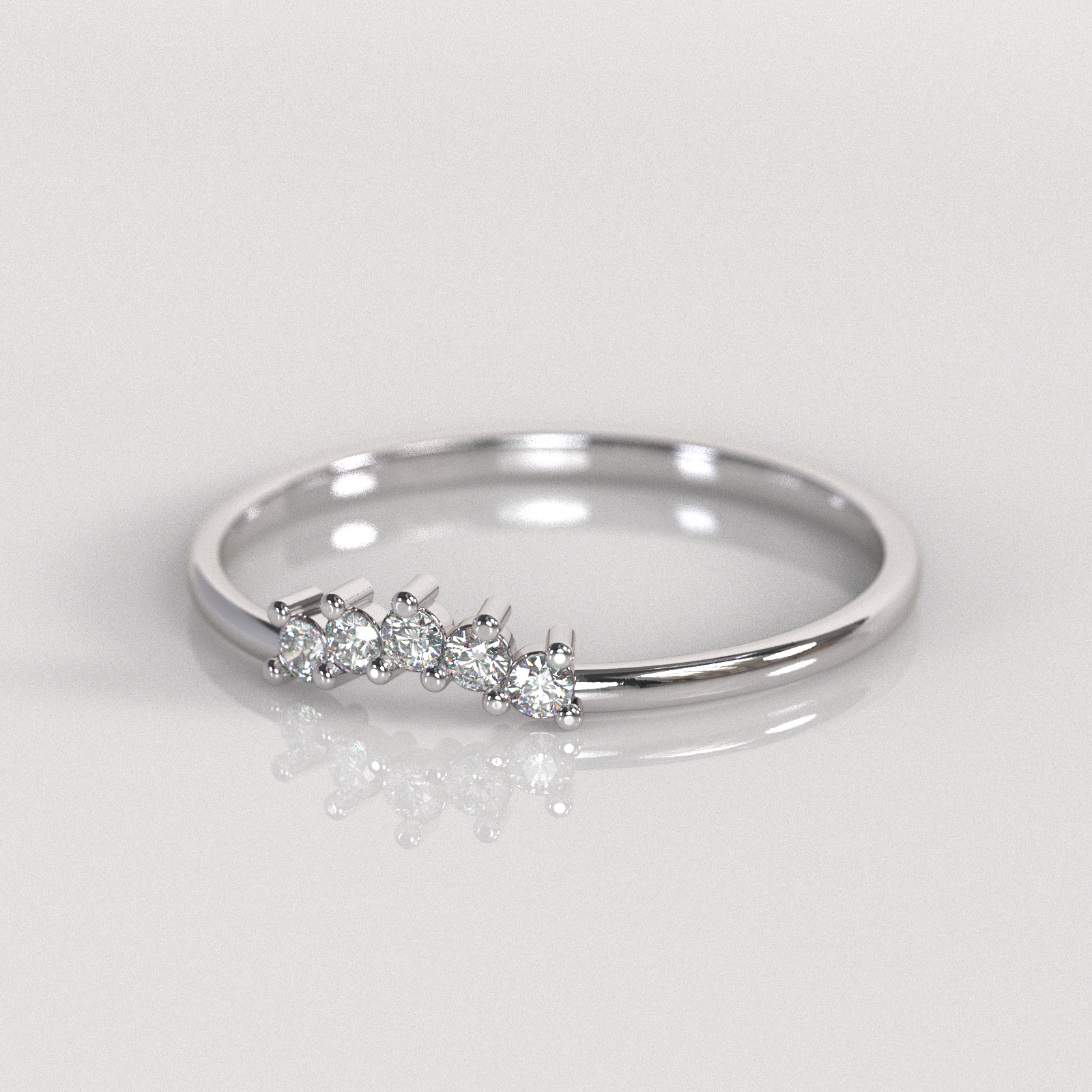Anillo Ophelia - Oro Blanco 18K