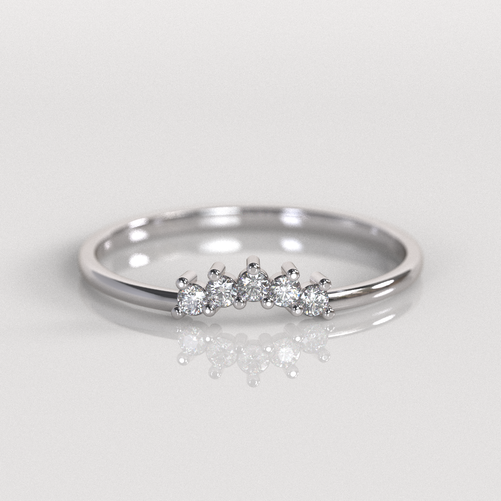 Anillo Ophelia - Oro Blanco 18K