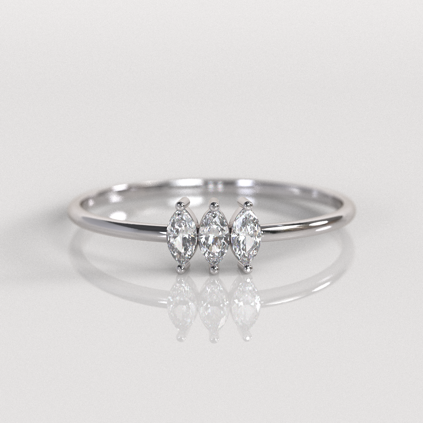 Anillo Noelia - Oro Blanco 18K