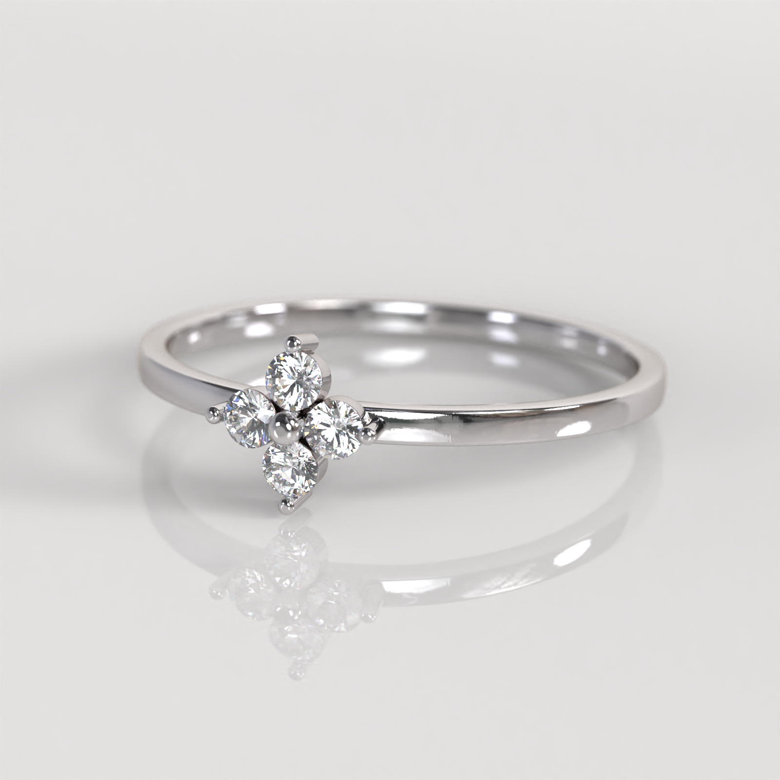 Anillo Laurie - Oro Blanco 18K