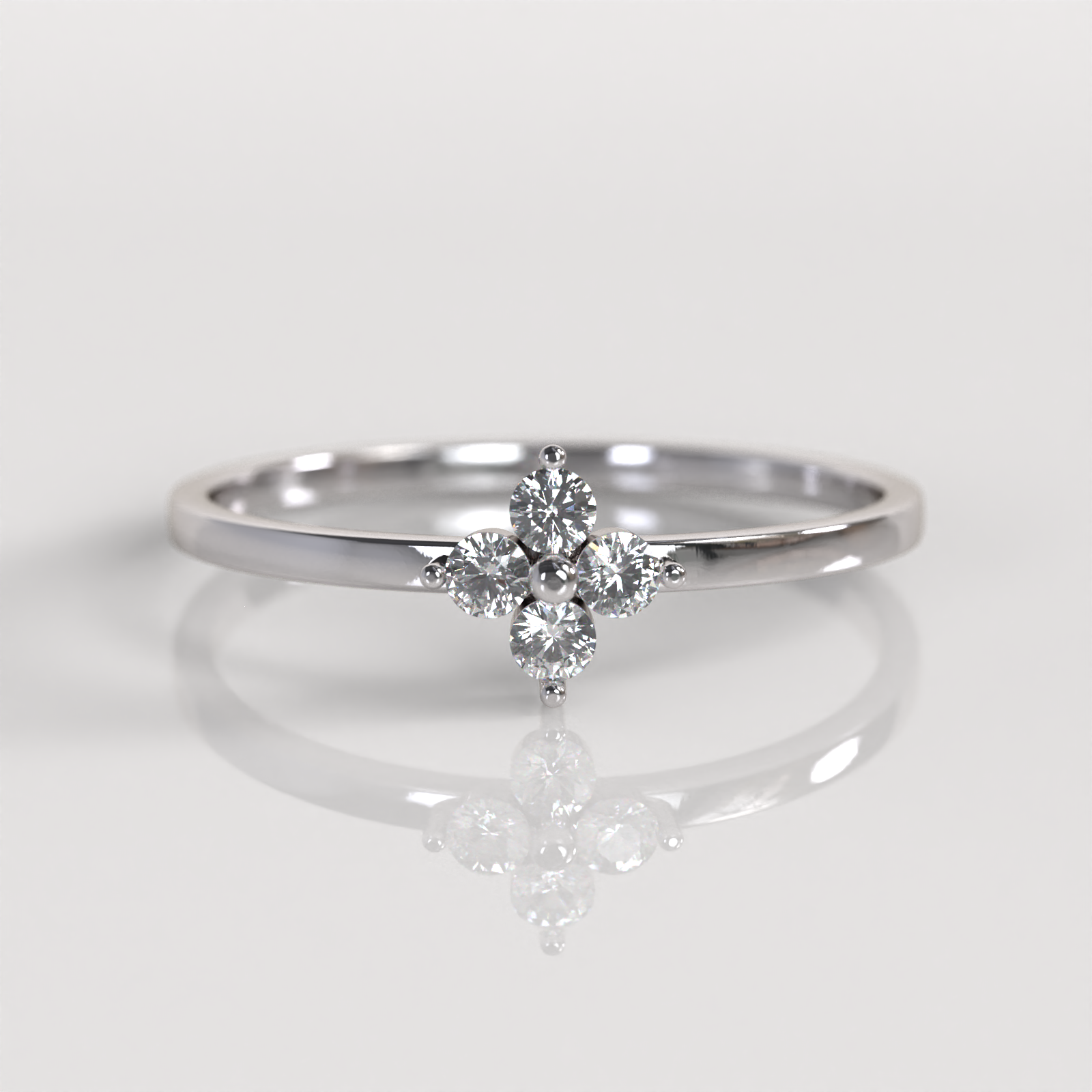 Anillo Laurie - Oro Blanco 18K