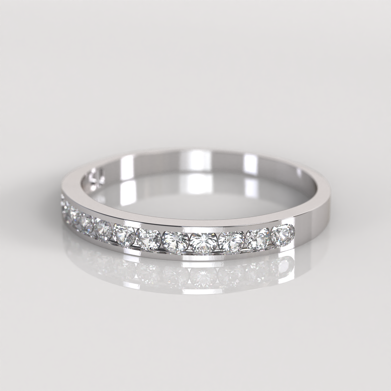 Anillo de Compromiso Evelynn - Oro Blanco 18K