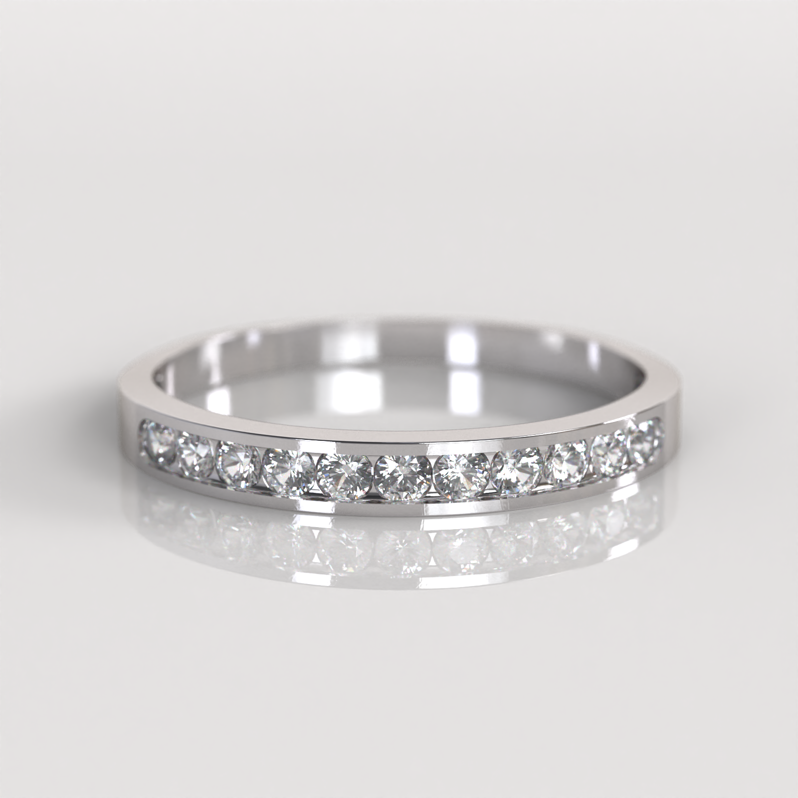 Anillo de Compromiso Evelynn - Oro Blanco 18K