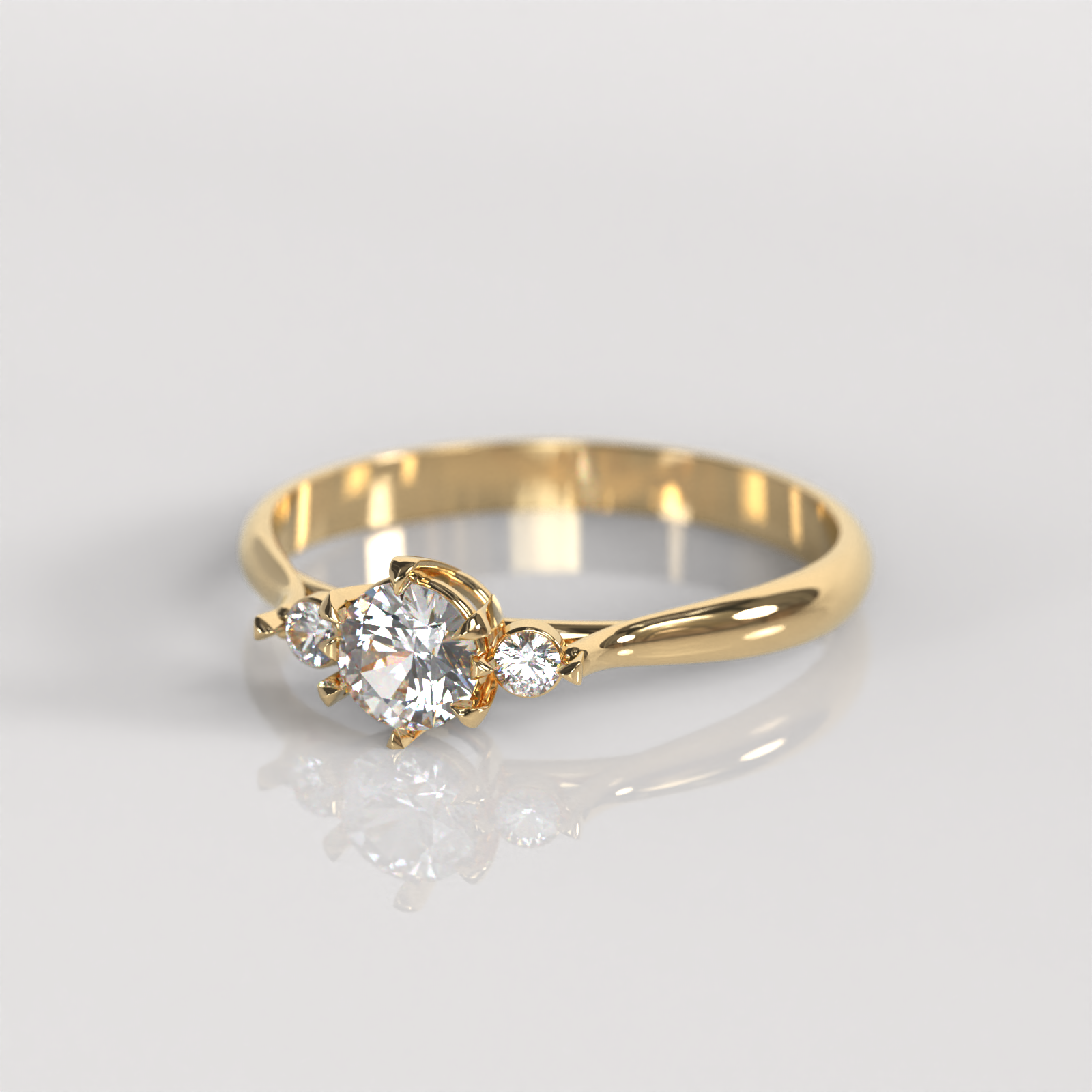 Anillo de Compromiso Amara - Oro Amarillo 18K