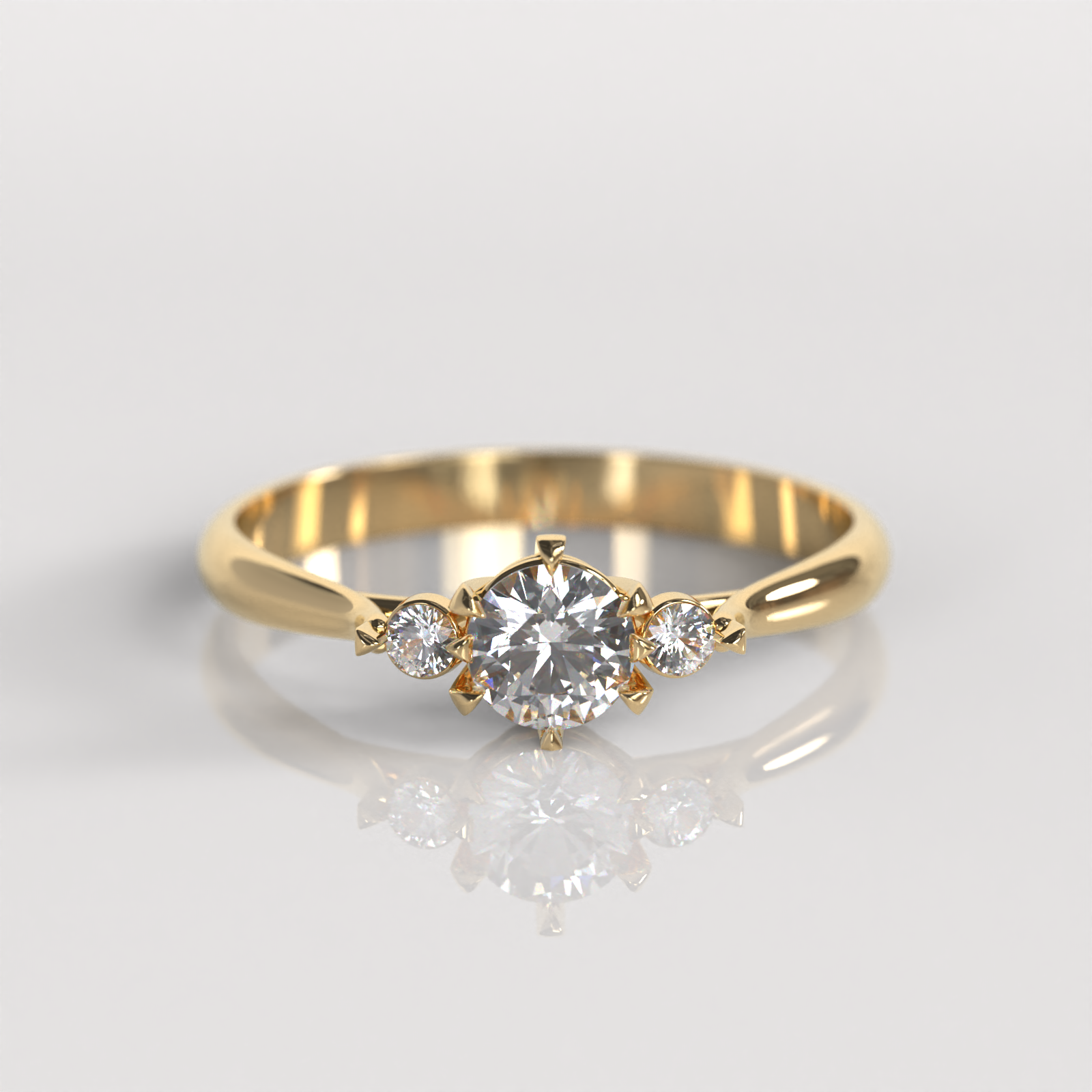 Anillo de Compromiso Amara - Oro Amarillo 18K