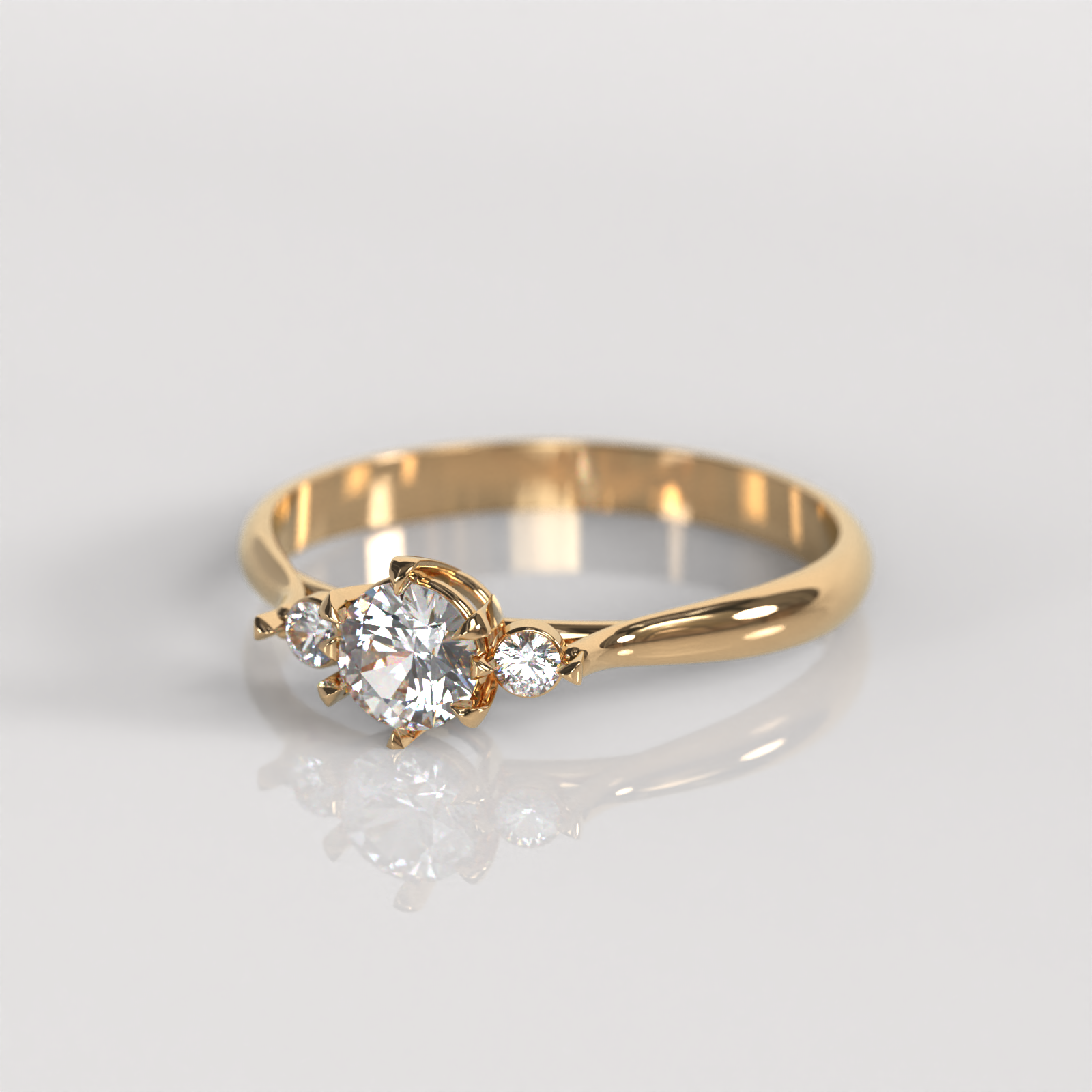 Anillo de Compromiso Amara - Oro Rosado 18K